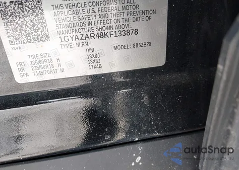 2019 Cadillac Xt4 Luxury z USA, uszkodzony, nr VIN 1GYAZAR48KF133878